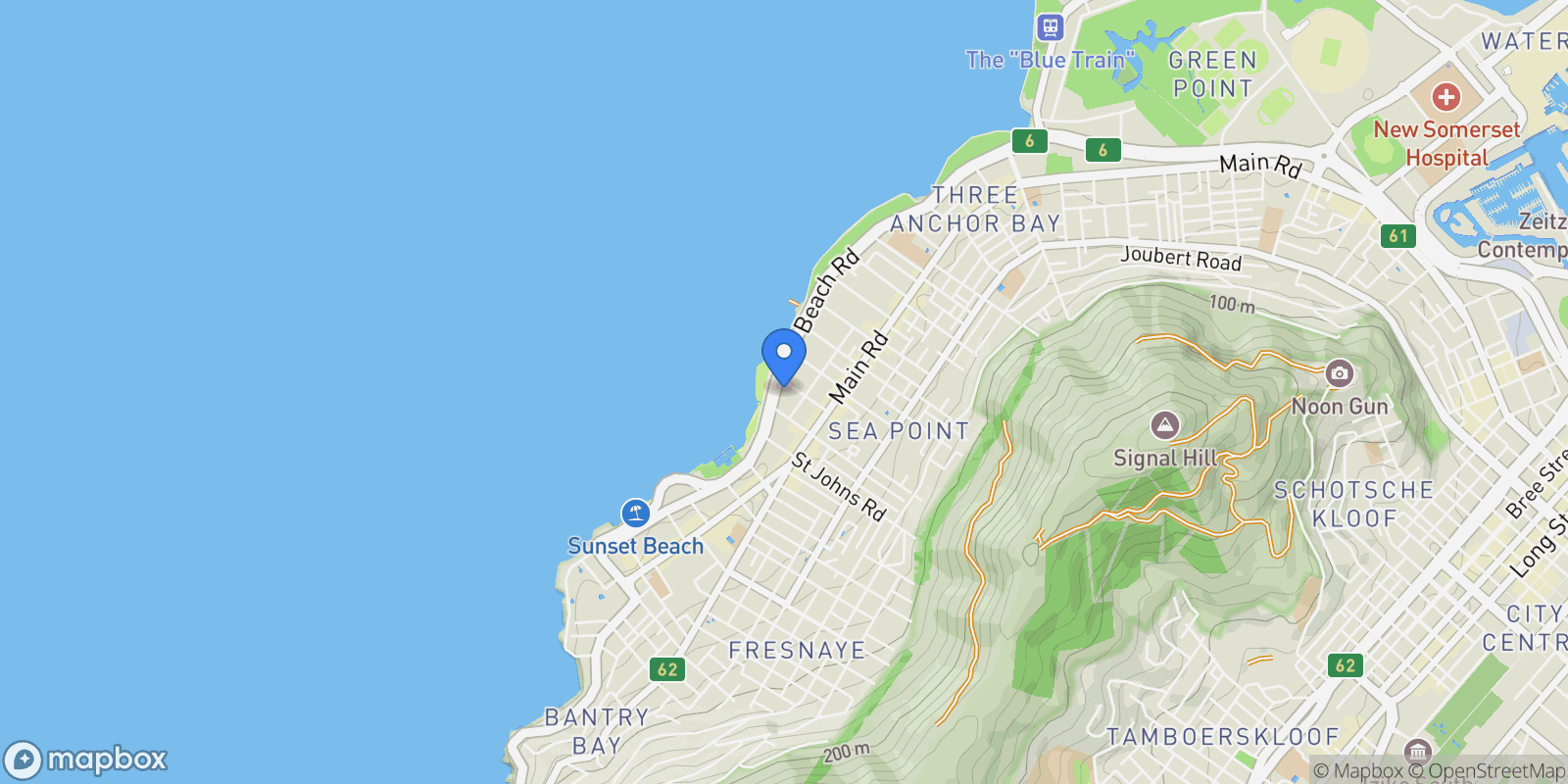 Map showing 263 Beach Rd, Sea Point, Cape Town, 8005, South Africa, Cape Town, Western Cape, South Africa.