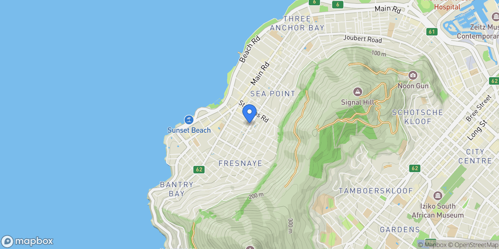 Map showing 226 High Level Rd, Sea Point, Cape Town, 8060, South Africa, Cape Town, Western Cape, South Africa.