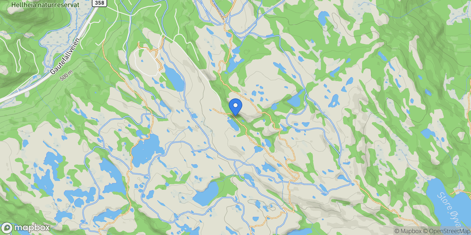 Map showing Blekaveien 77, 3750 Drangedal, Norway, Drangedal, Telemark, Norway.