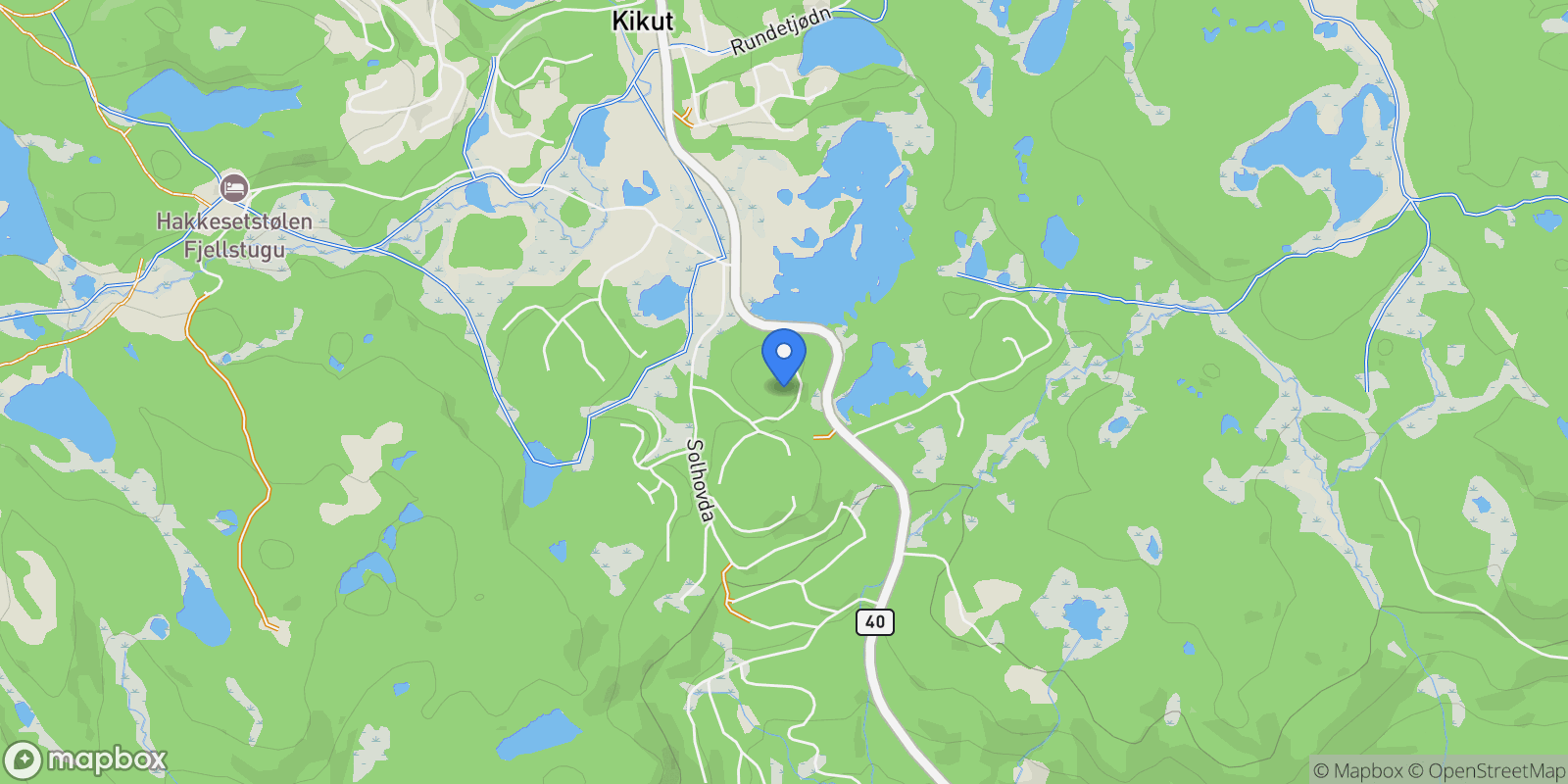 Map showing Solhovda 22, 3580 Geilo, Norway, Geilo, Buskerud, Norway.