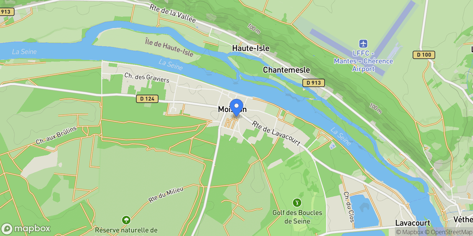 Map showing Moisson, Île-de-France, France.