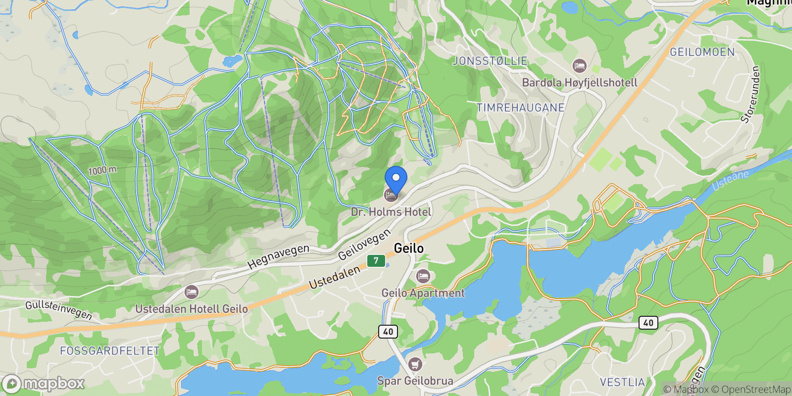 Map showing Timrehaugvegen 2, 3580 Geilo, Norway, Geilo, Buskerud, Norway.