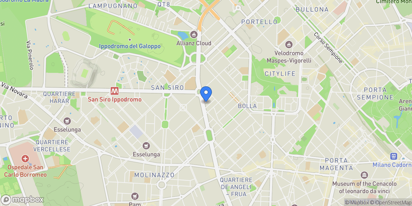 Map showing Via Jacopo della Quercia, 29, 20149 Milano MI, Italy, Milan, Lombardy, Italy.
