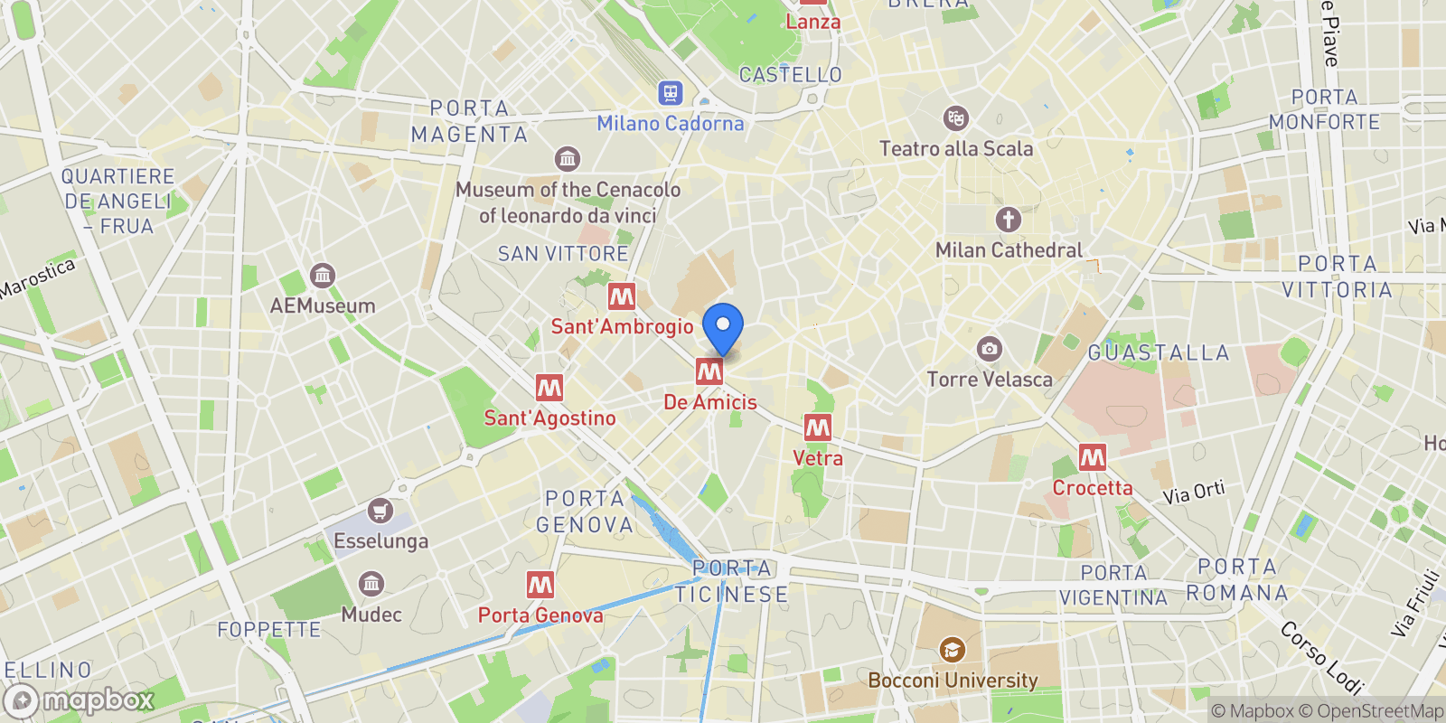 Map showing Via Caminadella, 6, 20123 Milano MI, Italy, Milan, Lombardy, Italy.