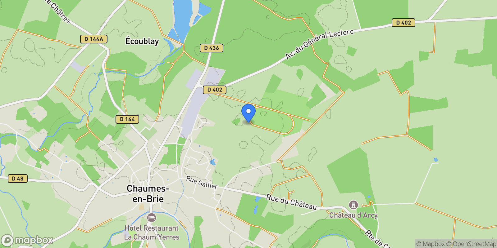 Map showing Chaumes-en-Brie, Chaumes-en-Brie, Chaumes-en-Brie, Île-de-France, France.