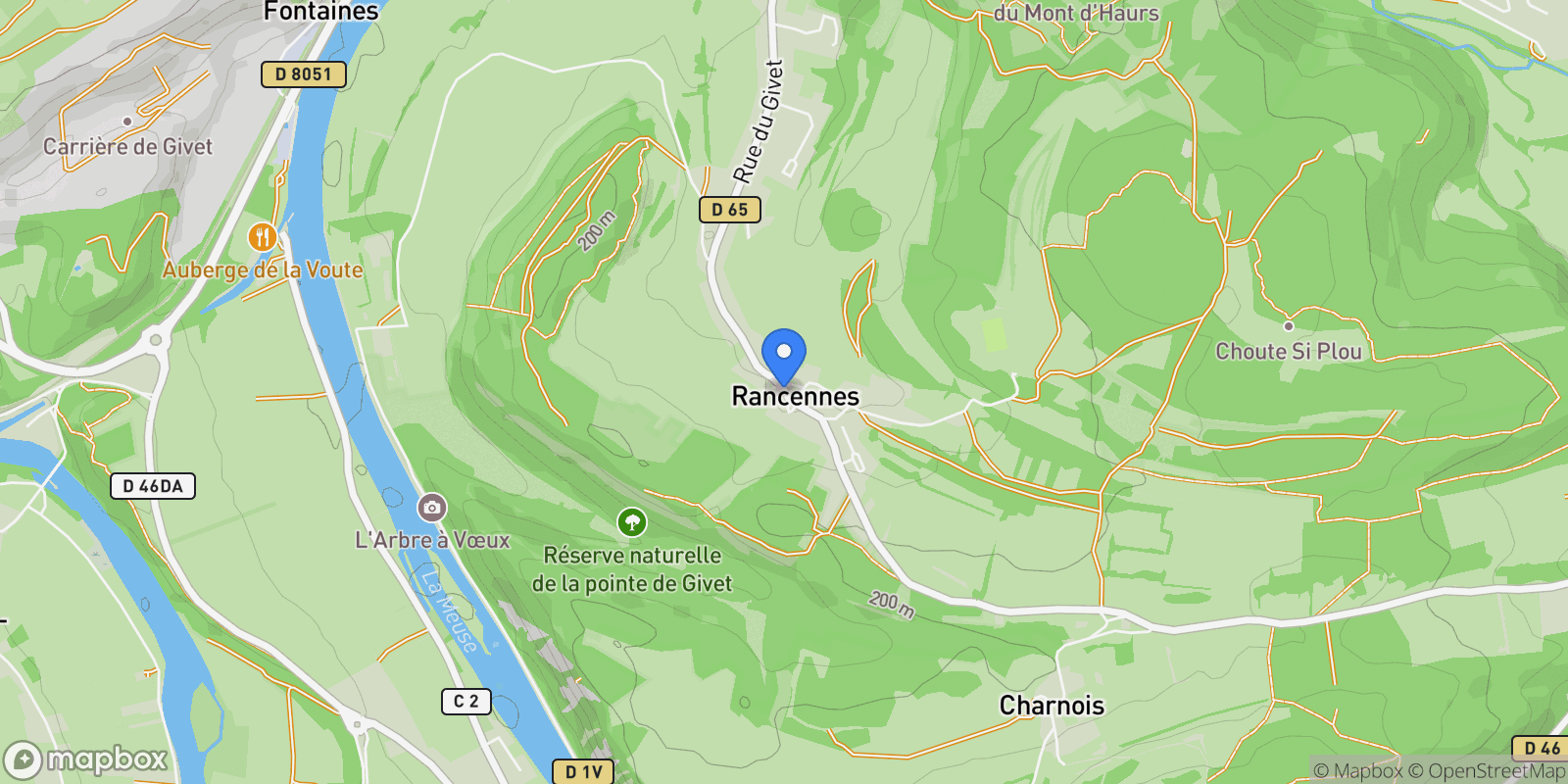 Map showing Rancennes, Rancennes, Rancennes, Grand Est, France.