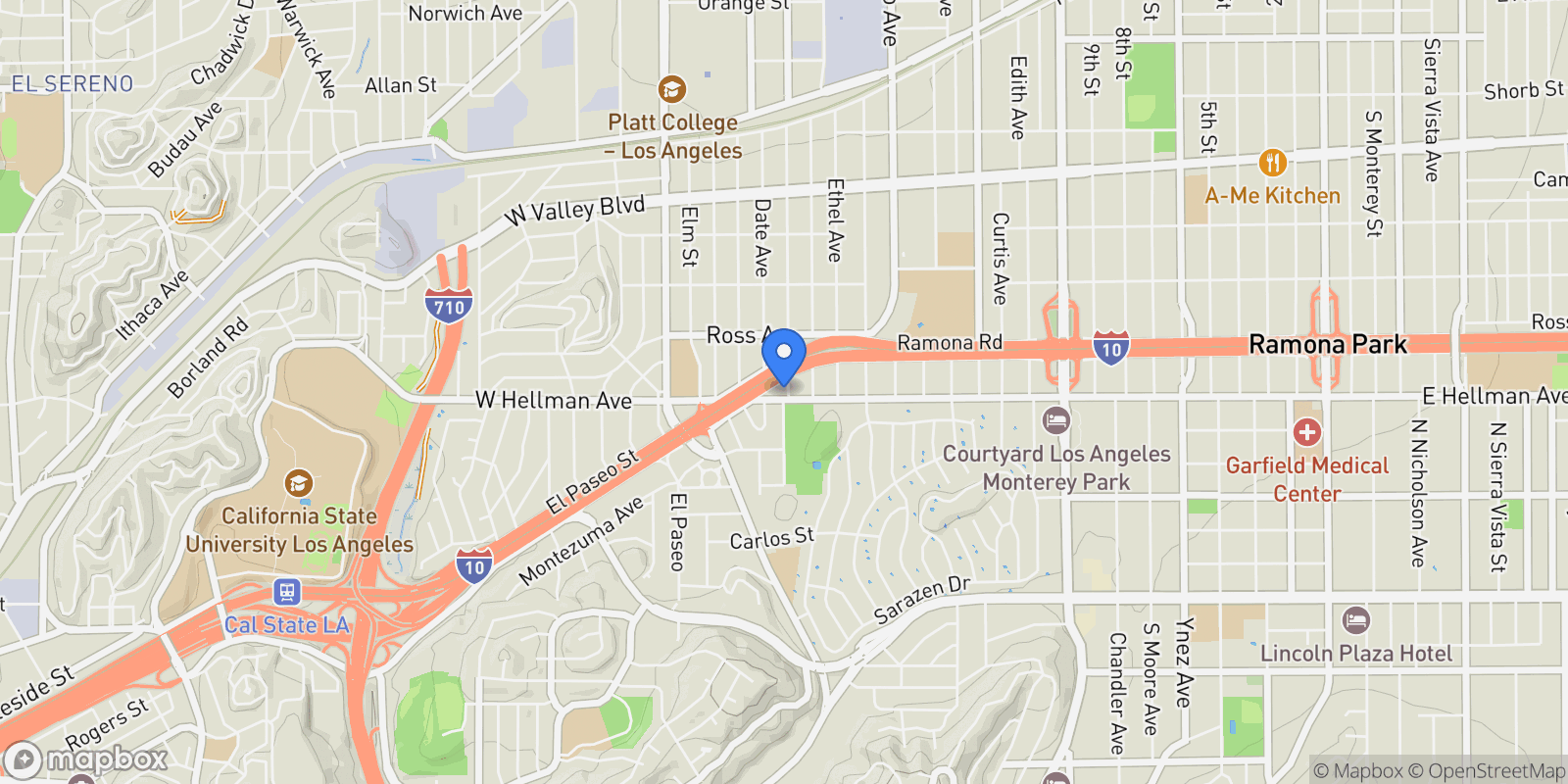 Map showing 2013 South Palm Avenue , Alhambra, CA 91803, Alhambra, California, United States.