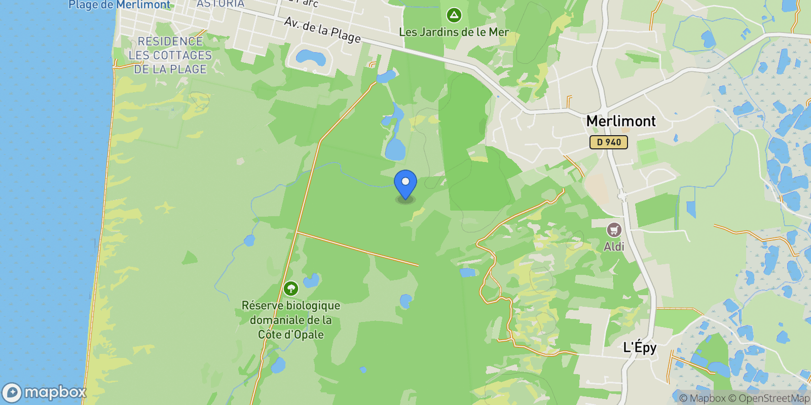 Map showing Merlimont, Merlimont, Merlimont, Hauts-de-France, France.