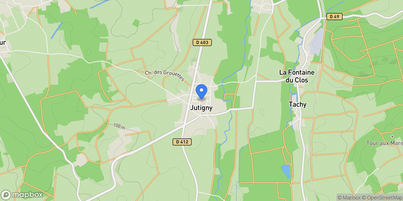 Map showing Jutigny, Jutigny, Jutigny, Île-de-France, France.
