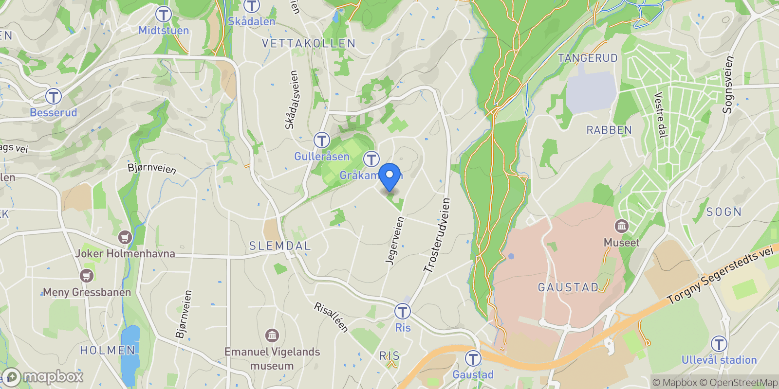 Map showing Ekornveien 8, 0777 Oslo, Norway, Ris, Oslo, Norway.