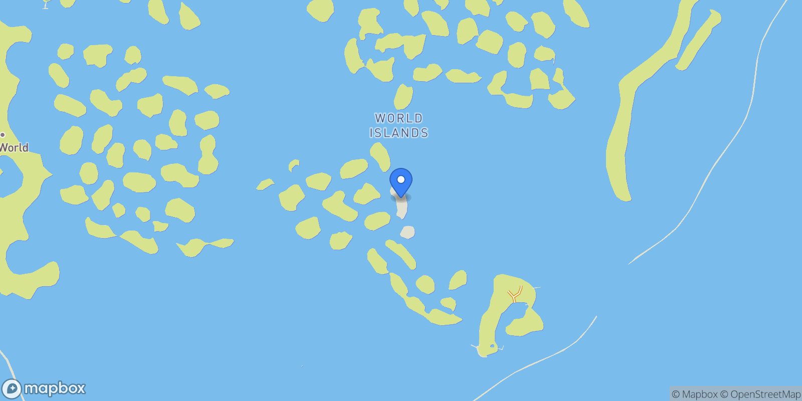 Map showing 6549+3RV - World Islands - Dubai - United Arab Emirates, Dubai, Dubai, United Arab Emirates.