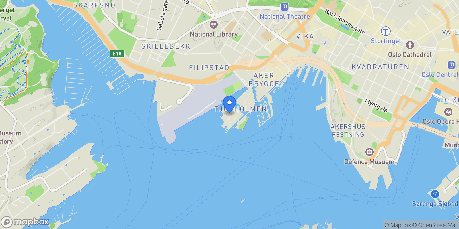 Map showing Dyna Brygge 6, Oslo, Norway, Oslo, Oslo, Norway.