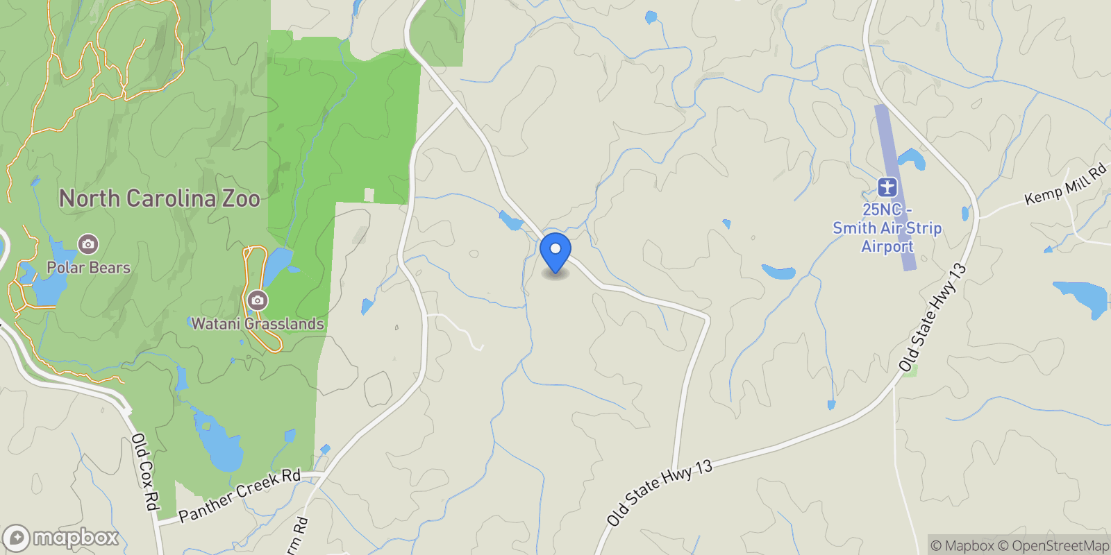 Map showing 3158 Cane Mill Road, Asheboro, North Carolina, United States.