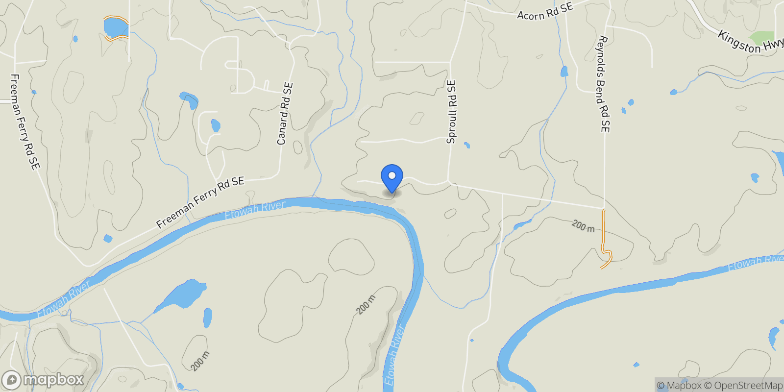 Map showing Rome, Georgia, United States.