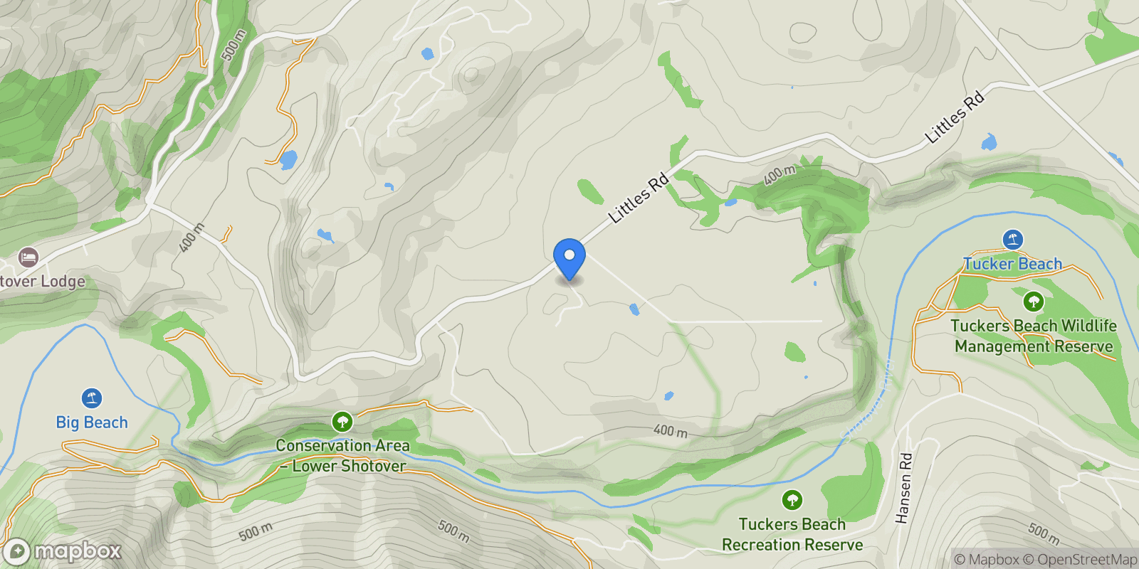 Map showing Frogmore Lane, Otago 9371, New Zealand, Otago, New Zealand.