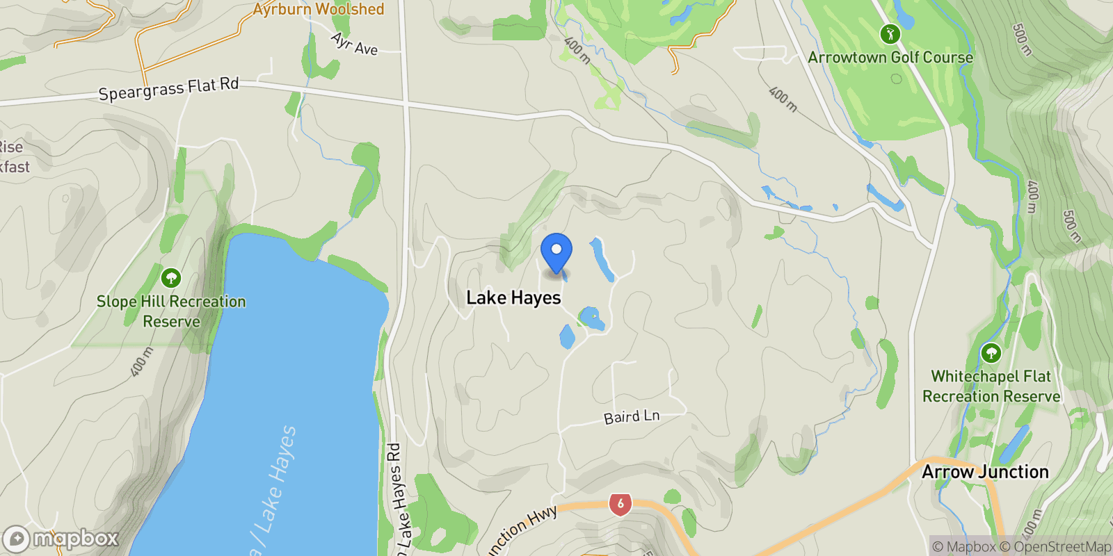 Map showing 1 Todd Lane, Lake Hayes Estate 9371, New Zealand, Lake Hayes Estate, Otago, New Zealand.