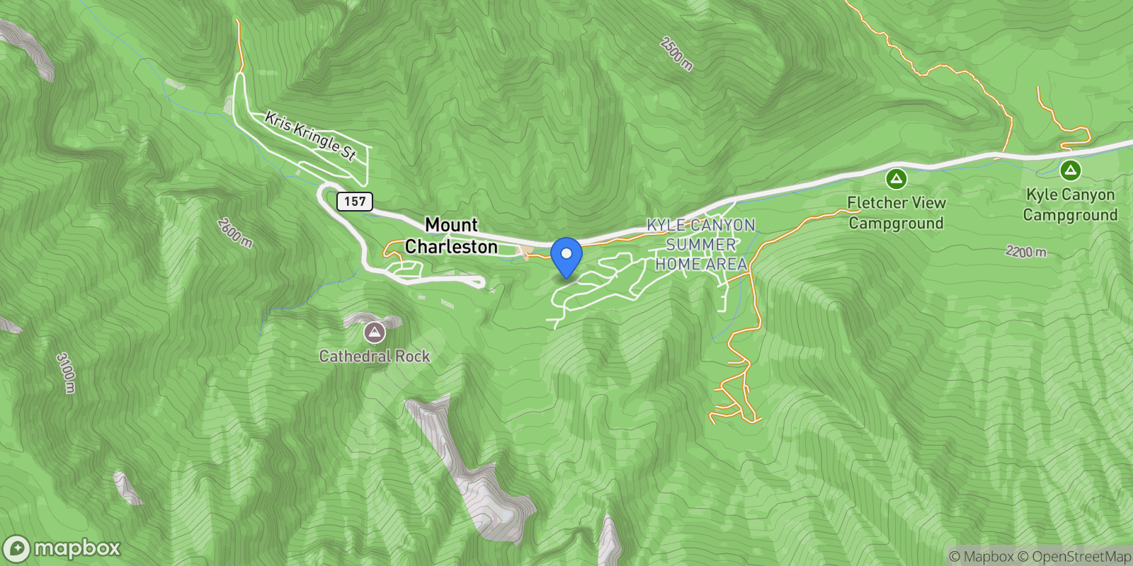 Map showing 4178 Matterhorn Way, Mount Charleston, Nevada, United States.