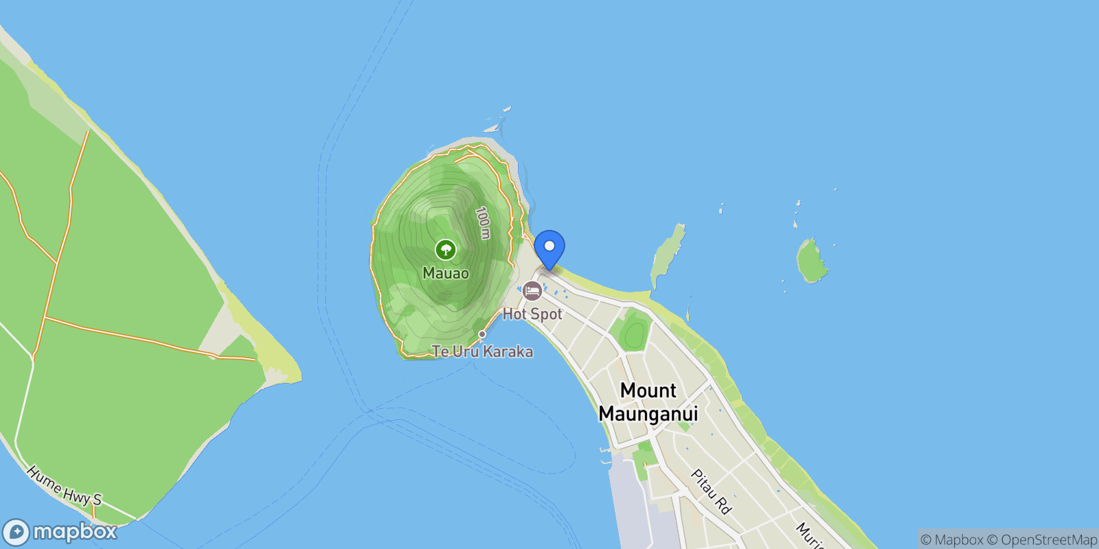 Map showing 10a/2 Marine Parade, Mount Maunganui 3116, New Zealand, Mount Maunganui, Bay of Plenty, New Zealand.