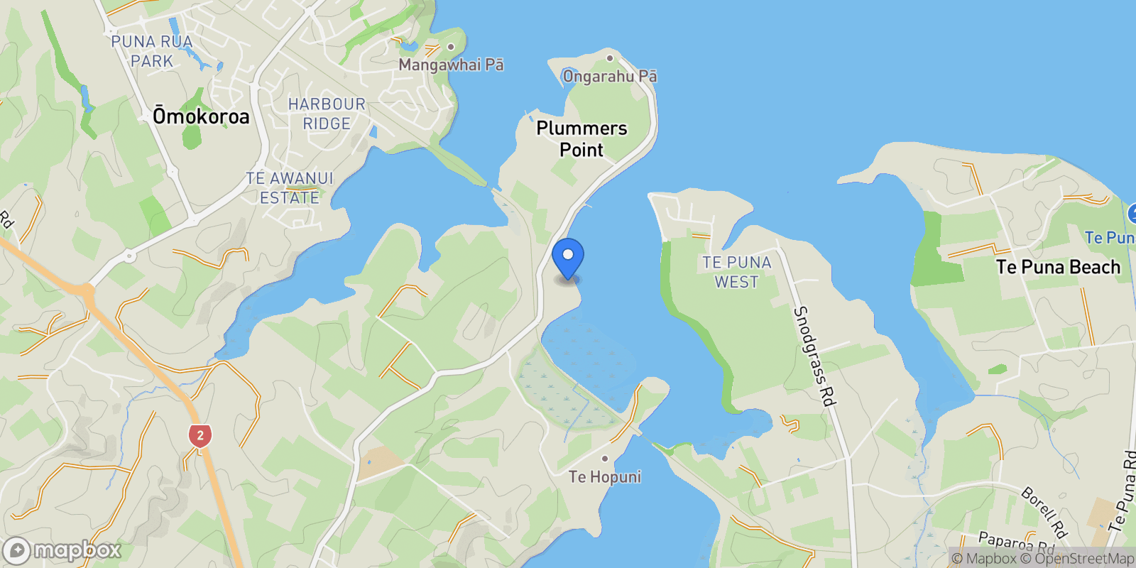 Map showing 266C Plummers Point Road, Whakamarama, Tauranga 3172, New Zealand, Tauranga, Bay of Plenty, New Zealand.