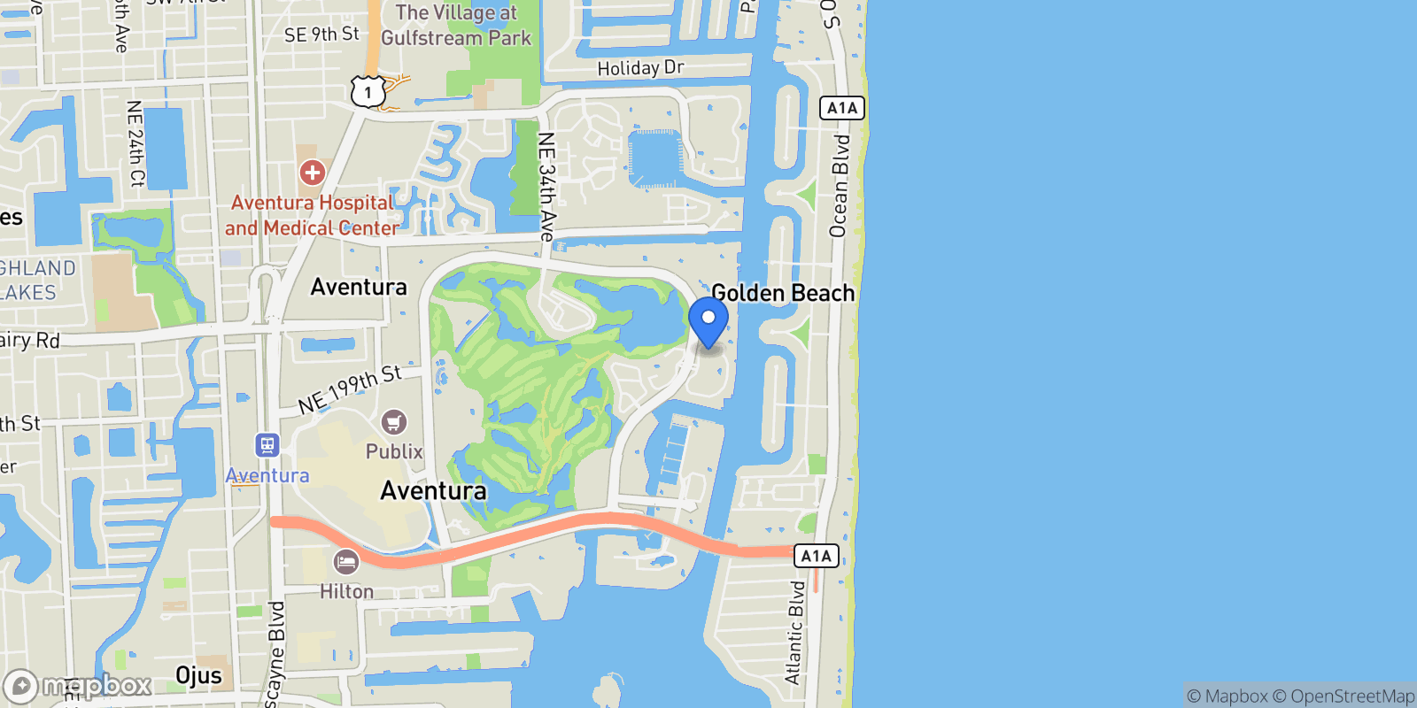 Map showing 20155 NE 38th Ct 604, Aventura, Florida, United States.