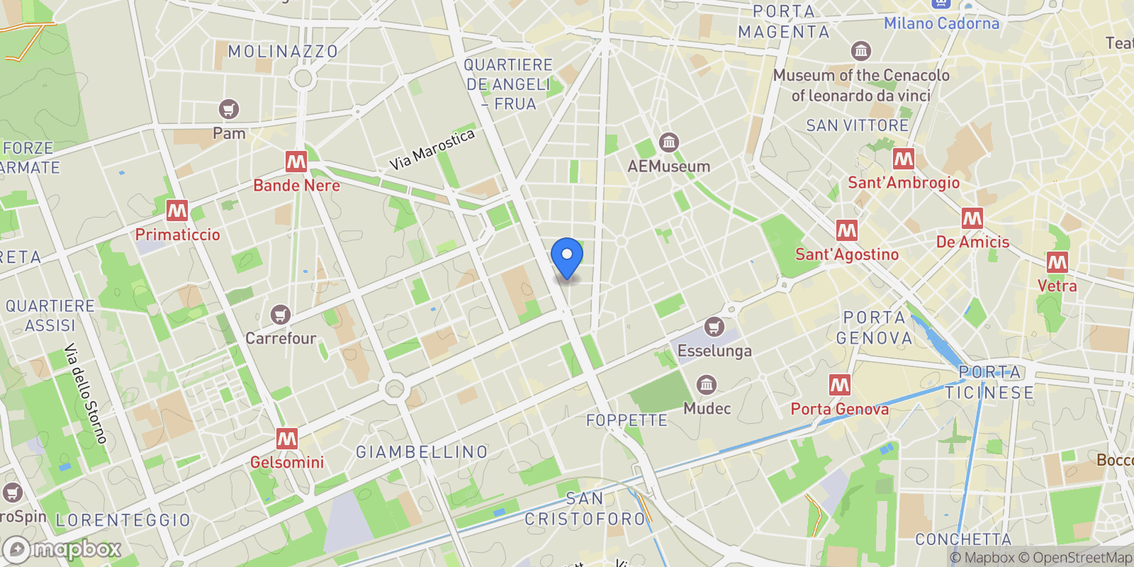 Map showing Via Romolo Gessi, 58, 20146 Milano MI, Italy, Milan, Lombardy, Italy.