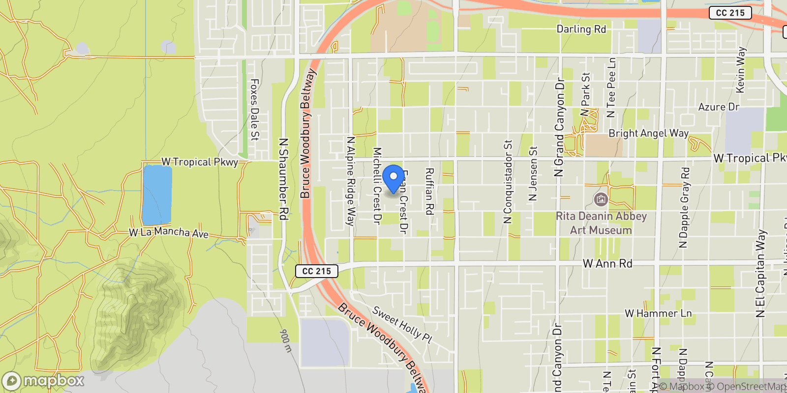 Map showing 5865 Egan Crest Drive, Las Vegas, Nevada, United States.