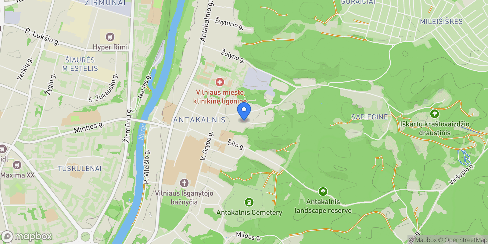 Map showing Kankliu St, Vilnius, Vilnius, Vilnius County, Lithuania.