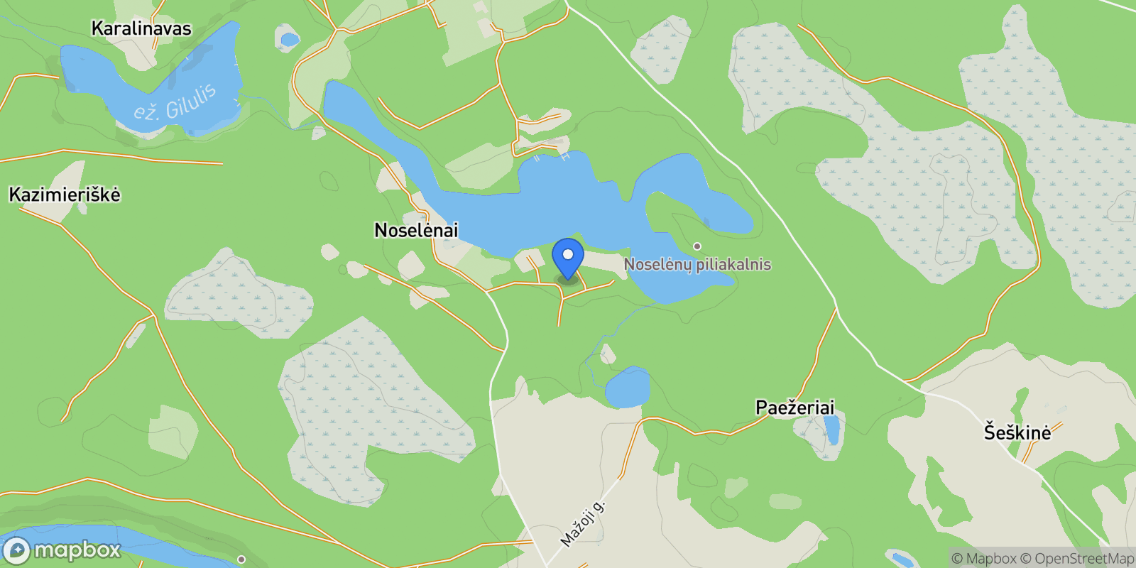 Map showing Lauko St, Vilnius, VL, NoselÄ—nai, Vilnius County, Lithuania.