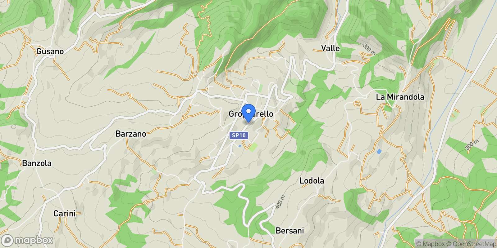 Map showing 29025 Gropparello, Province of Piacenza, Italy, Vicini-Ravazzoli, Emilia-Romagna, Italy.