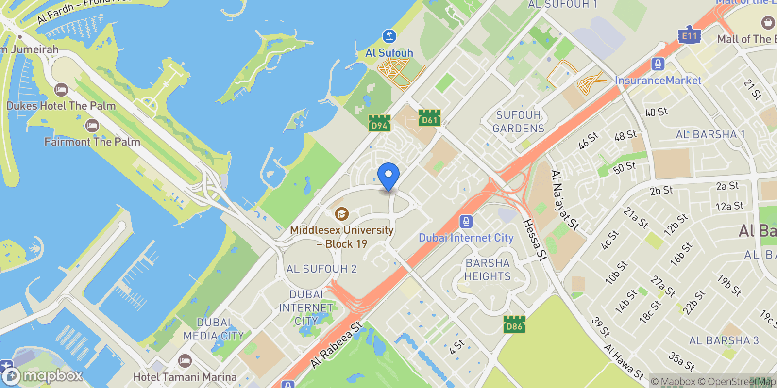 Map showing Meydan City, AE, Dubai, Dubai, Dubai, United Arab Emirates.