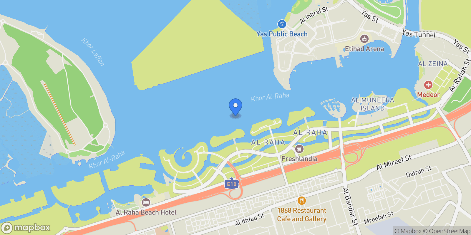 Map showing Al Seef, Abu Dhabi, United Arab Emirates, Dubai, Abu Dhabi, Abu Dhabi, United Arab Emirates.