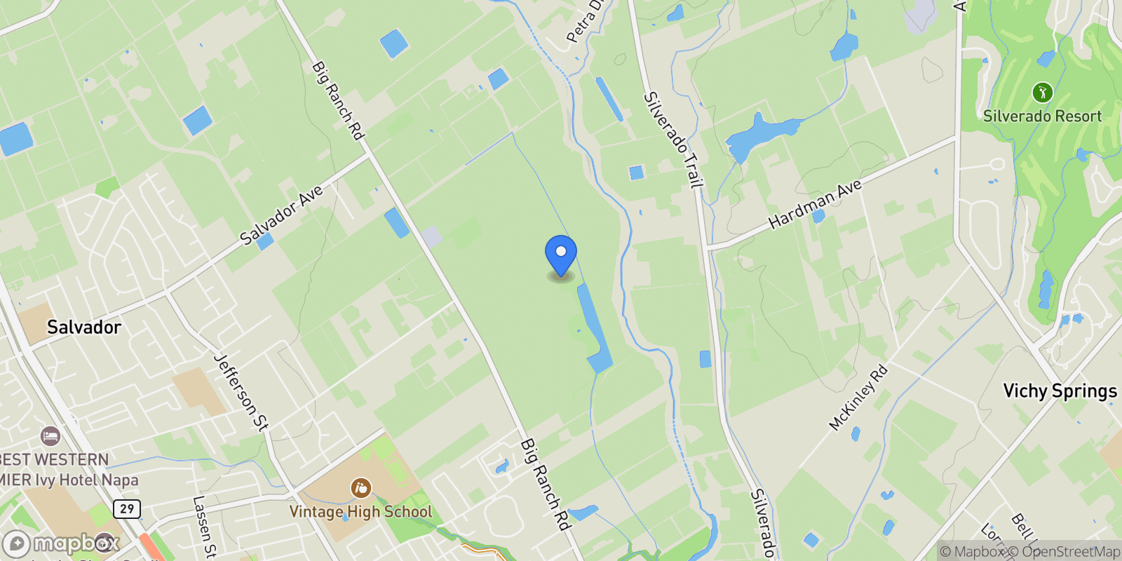 Map showing 2350 Big Ranch Rd, Napa, CA 94558, Napa, California, United States.