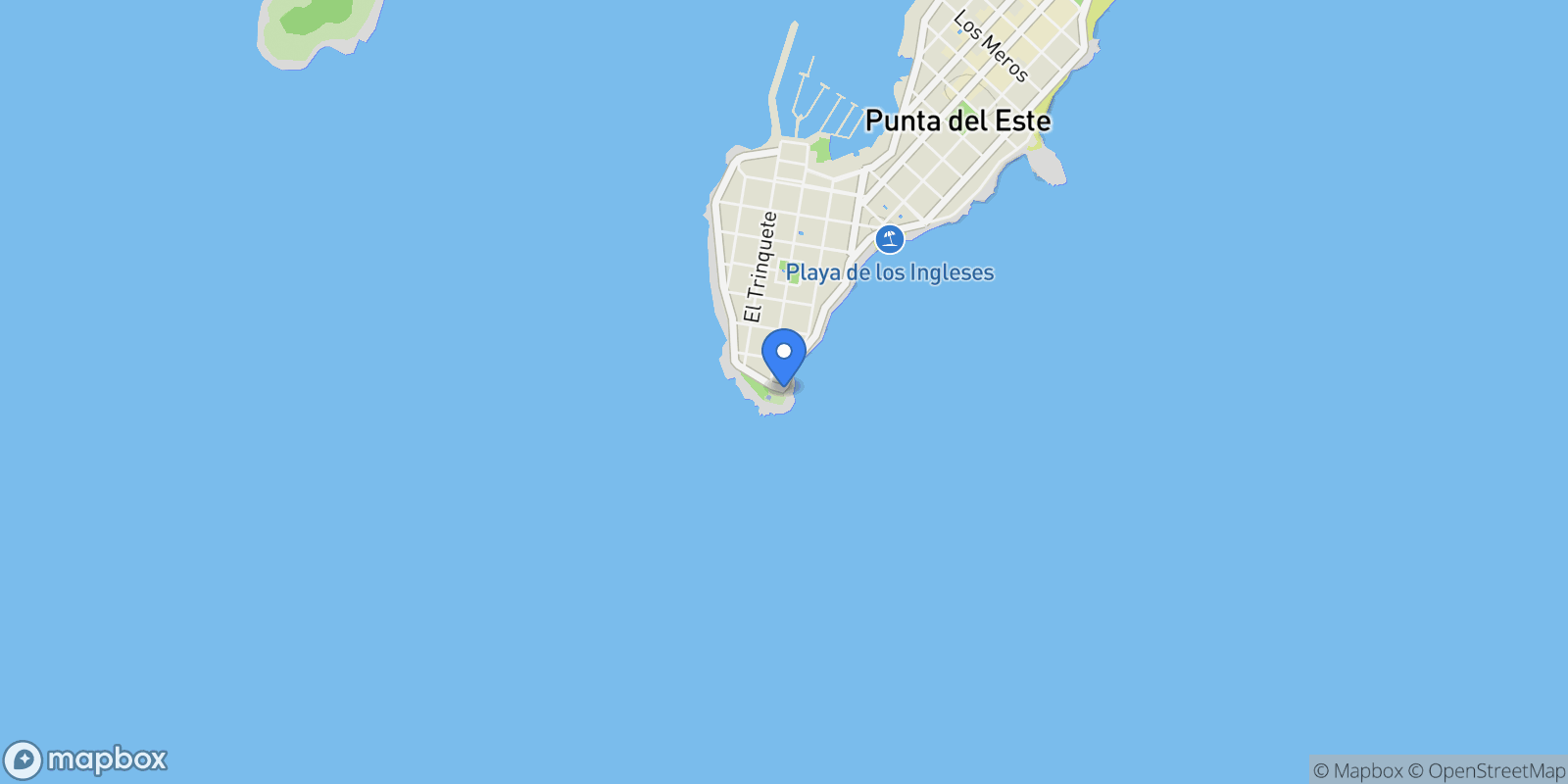 Map showing 22GX+R96, 20100 Punta del Este, Maldonado Department, Uruguay, Punta del Este, Maldonado Department, Uruguay.