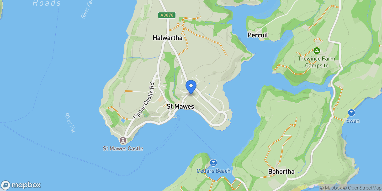 Map showing 4 Pedn Moran, St. Mawes, St Mawes, England, United Kingdom.