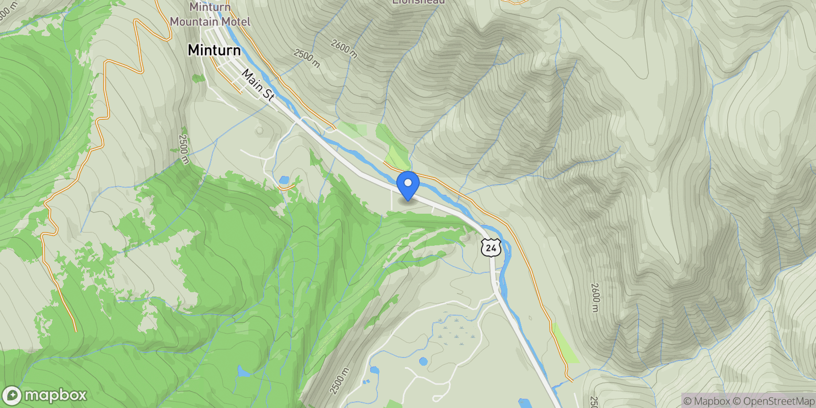 Map showing 36 Abby Road 3A , Minturn, CO 81645, Avon, Colorado, United States.