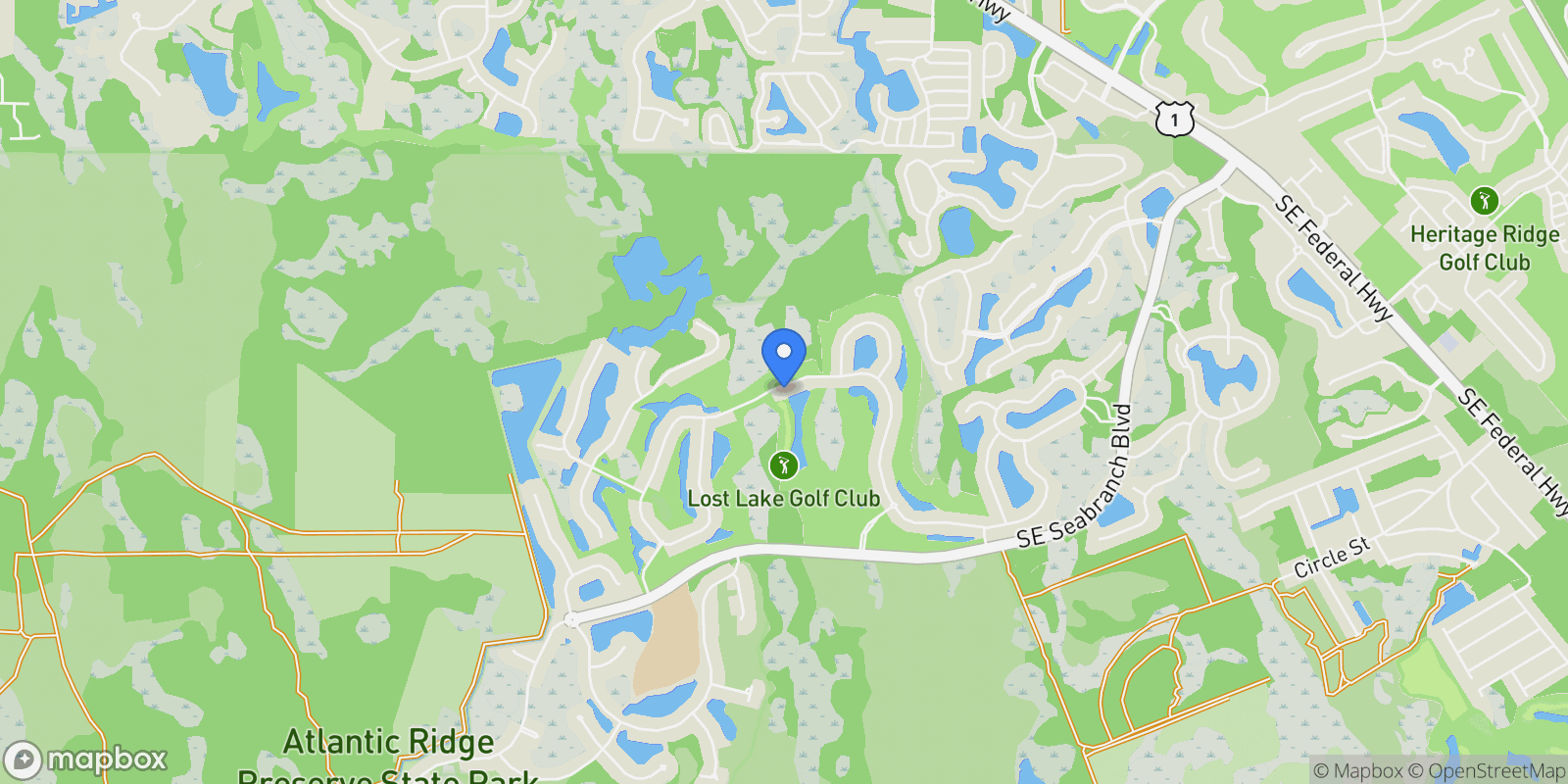Map showing 8185 SE Double Tree Dr, Hobe Sound, Florida, United States.