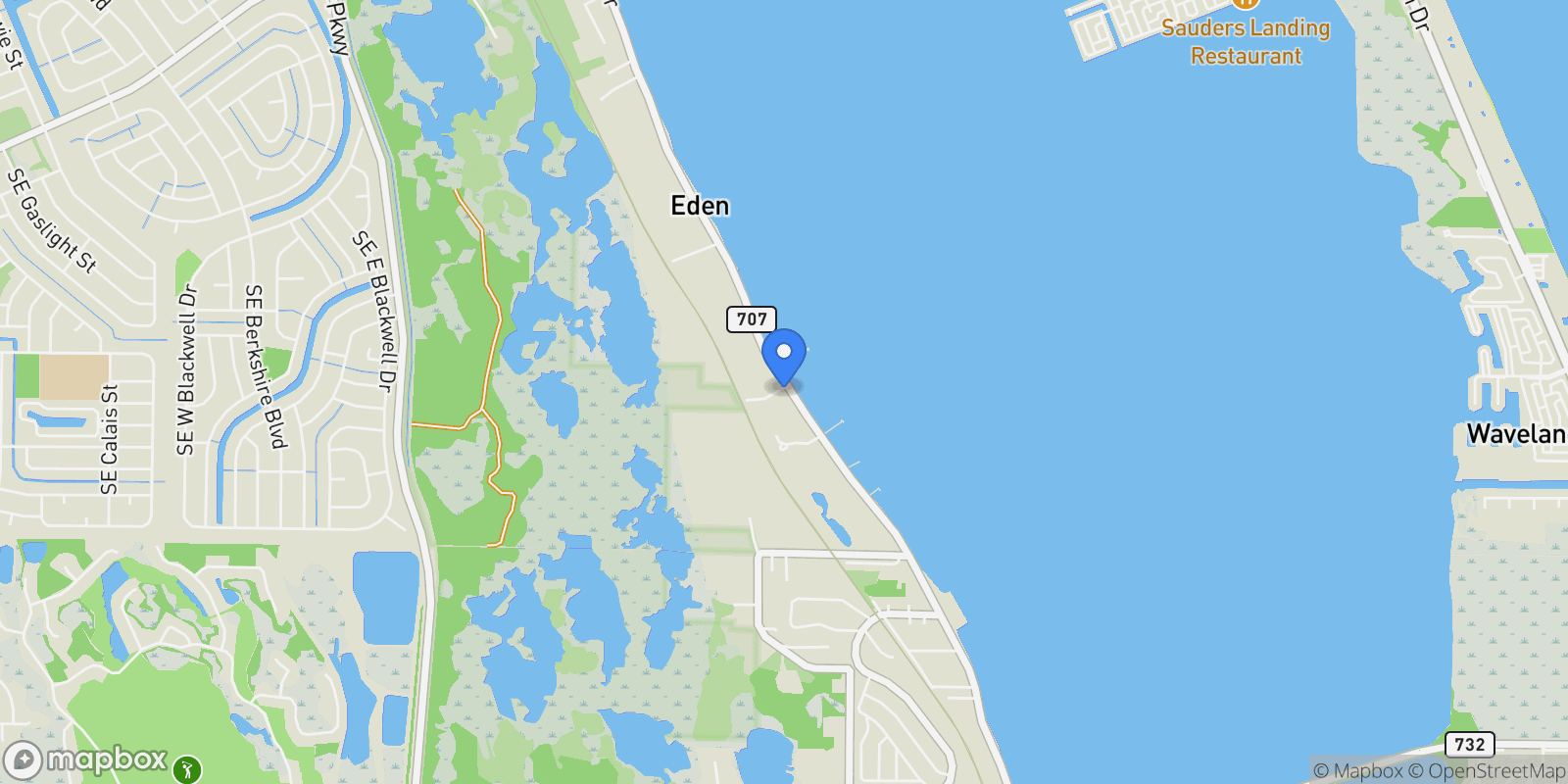 Map showing 13549 S Indian River Dr, Jensen Beach, Florida, United States.