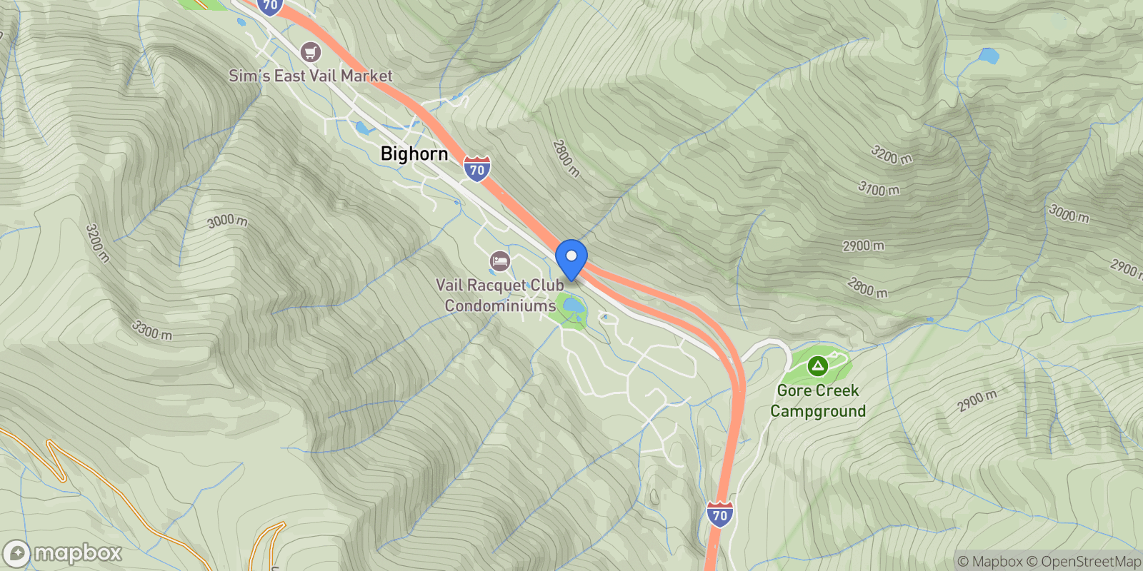 Map showing 4770 Bighorn Road H4 , Vail, CO 81657, Vail, Colorado, United States.