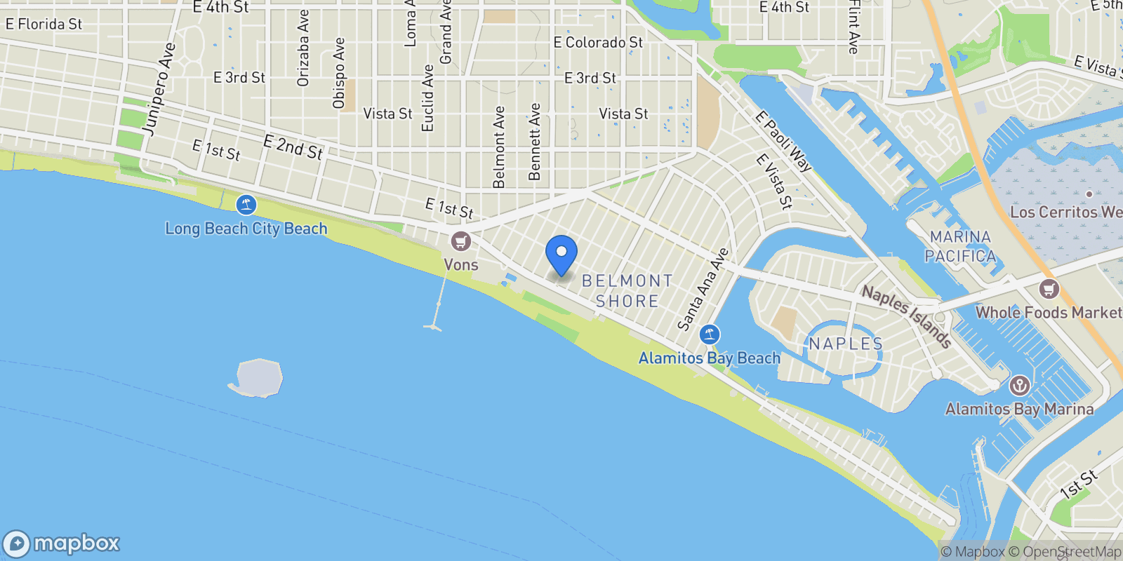 Map showing 20 Roycroft Avenue, Long Beach, CA 90803, Signal Hill, California, United States.