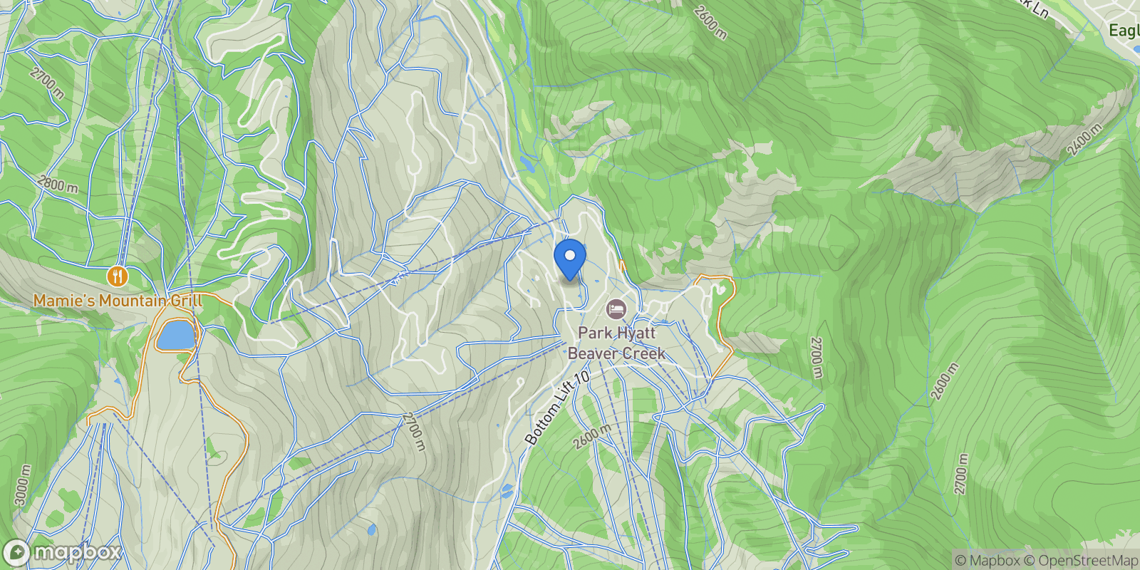Map showing 1206 Village Road A303, Beaver Creek, CO 81620, Avon, Colorado, United States.