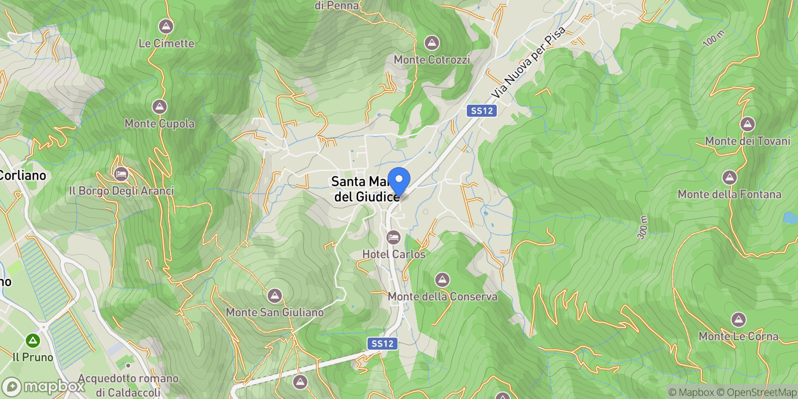 Map showing Santa Maria del Giudice, , Toscana, Lucca, Tuscany, Italy.