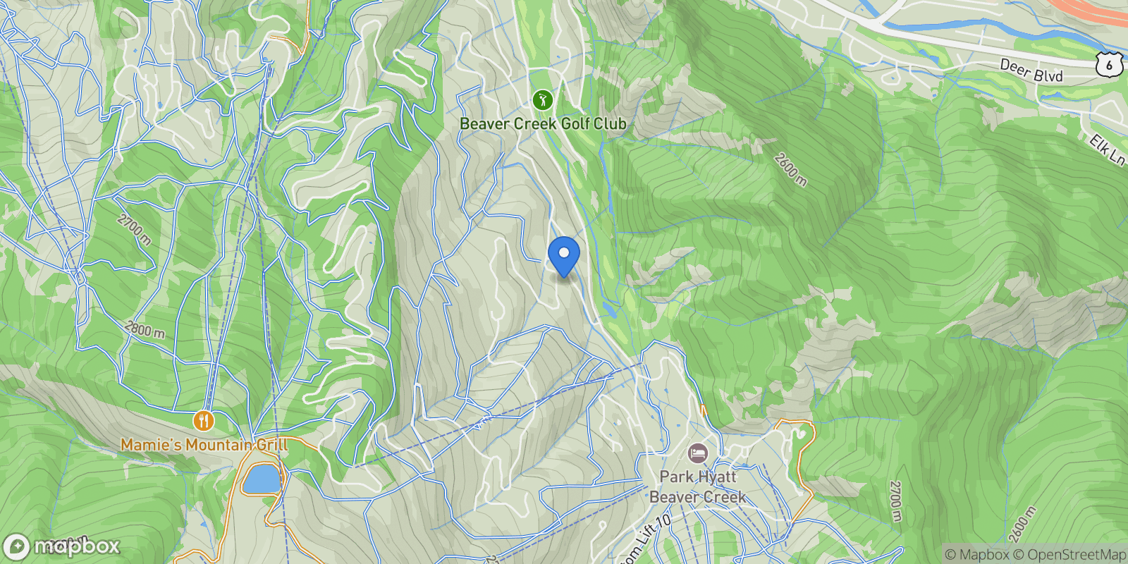 Map showing 59 Borders Road , Beaver Creek, CO 81620, Avon, Colorado, United States.