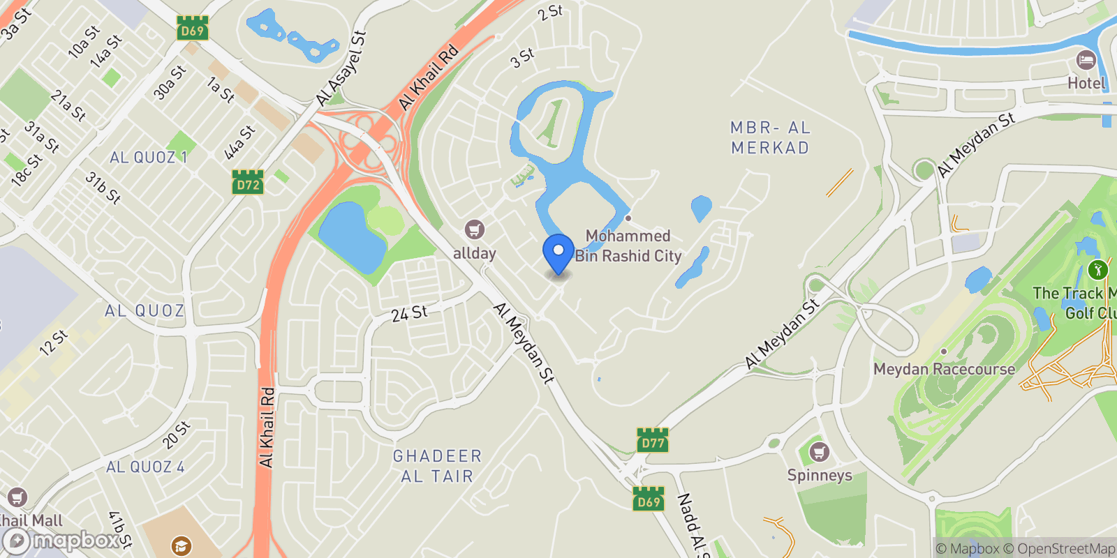 Map showing Dubai, Dubai, United Arab Emirates.