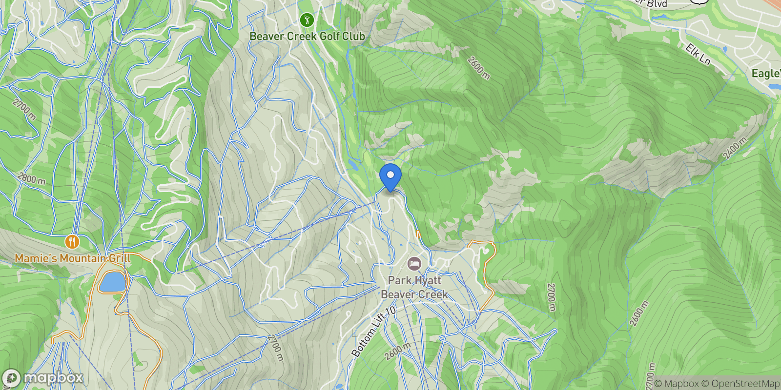 Map showing 83 Offerson Road 8 , Beaver Creek, CO 81620, Avon, Colorado, United States.