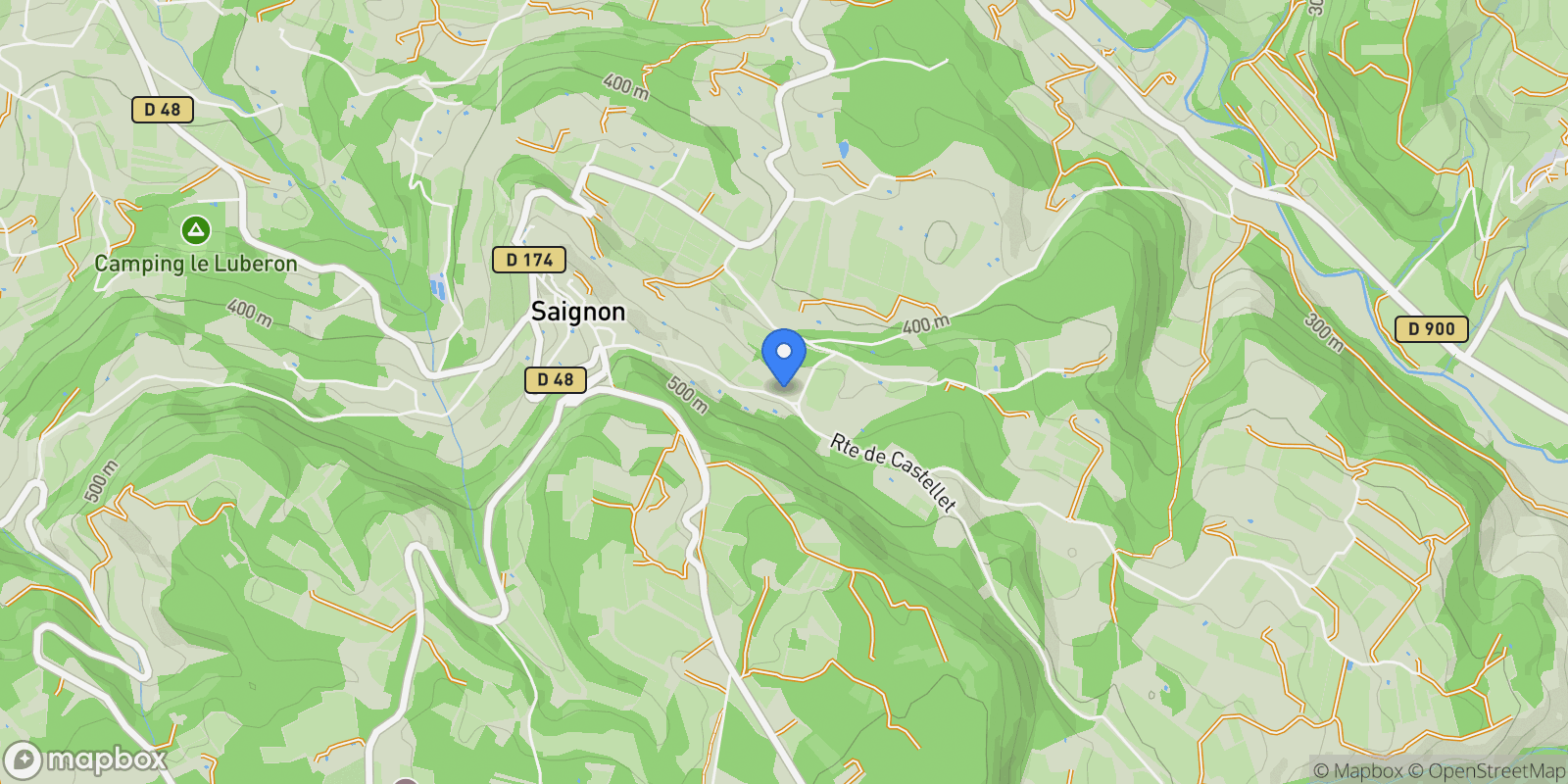 Map showing Saignon, Provence-Alpes-Côte d'Azur, France.