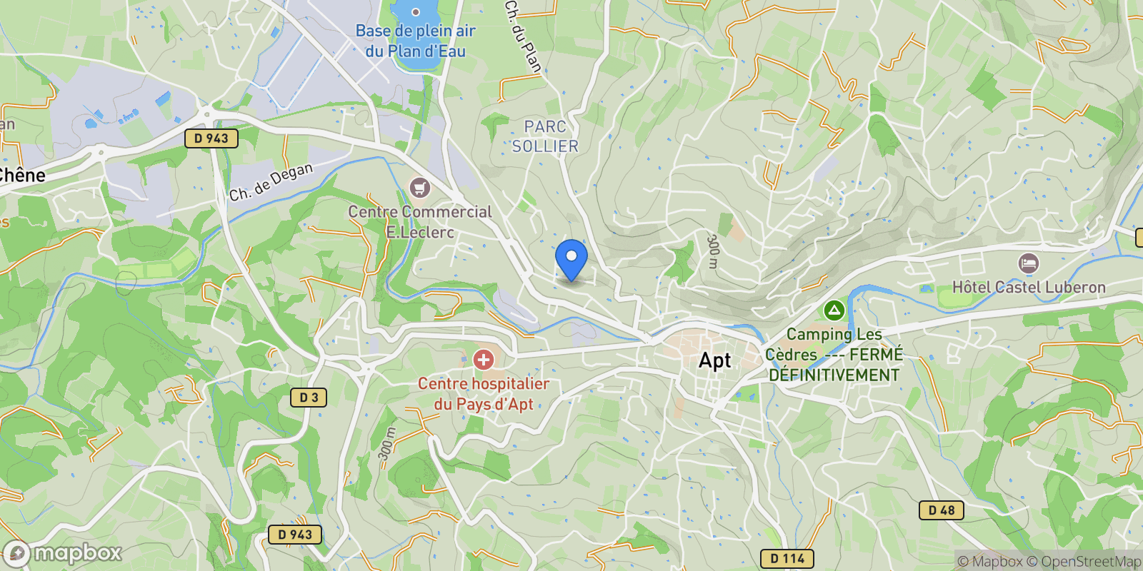 Map showing Apt, Provence-Alpes-Côte d'Azur, France.