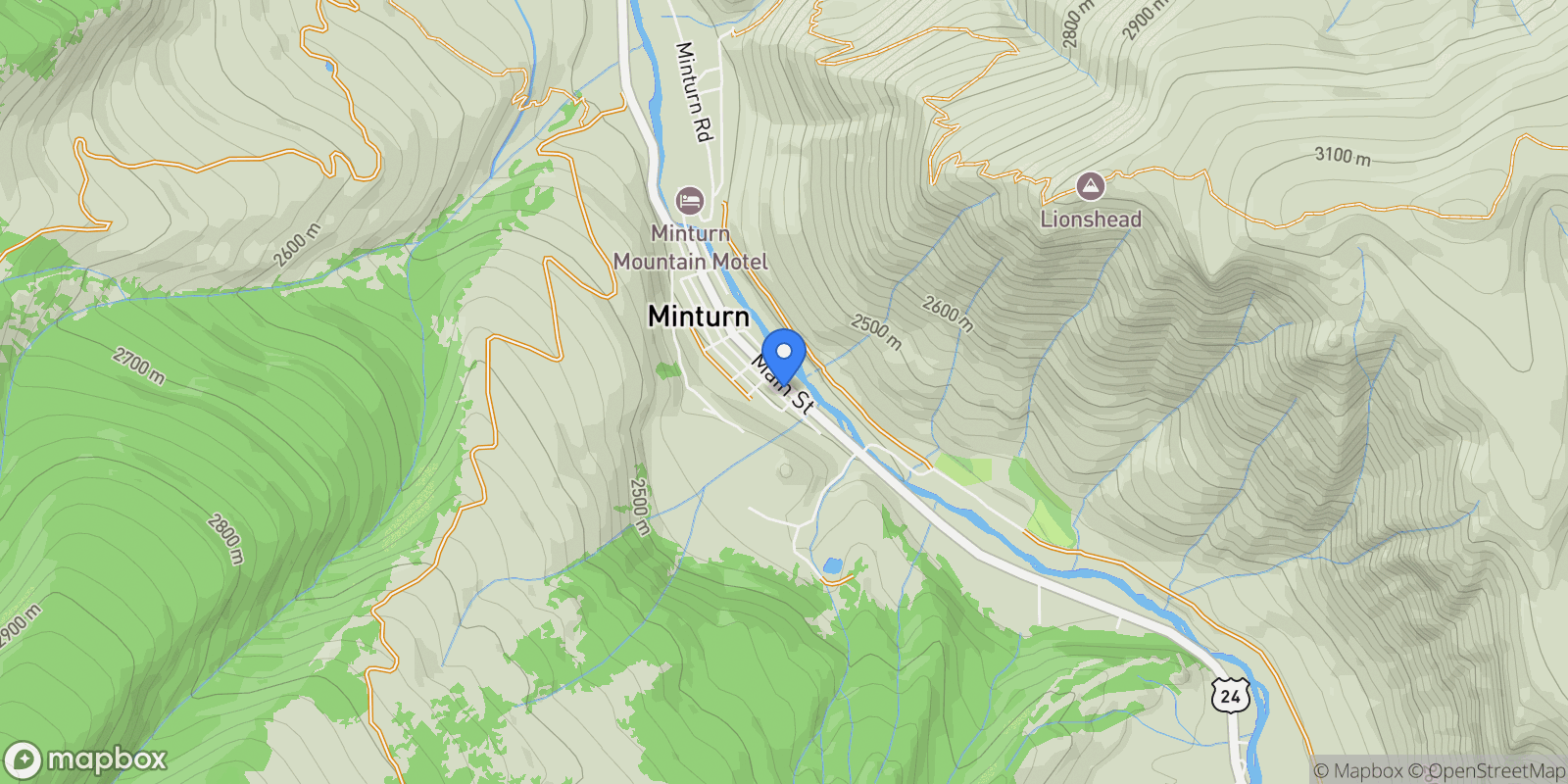 Map showing 561 Main Street , Minturn, CO 81645, Avon, Colorado, United States.