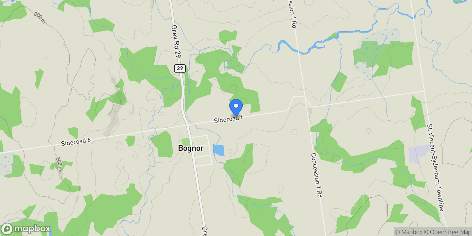 Map showing 084672 SIDEROAD 6, Meaford, Ontario, Canada.