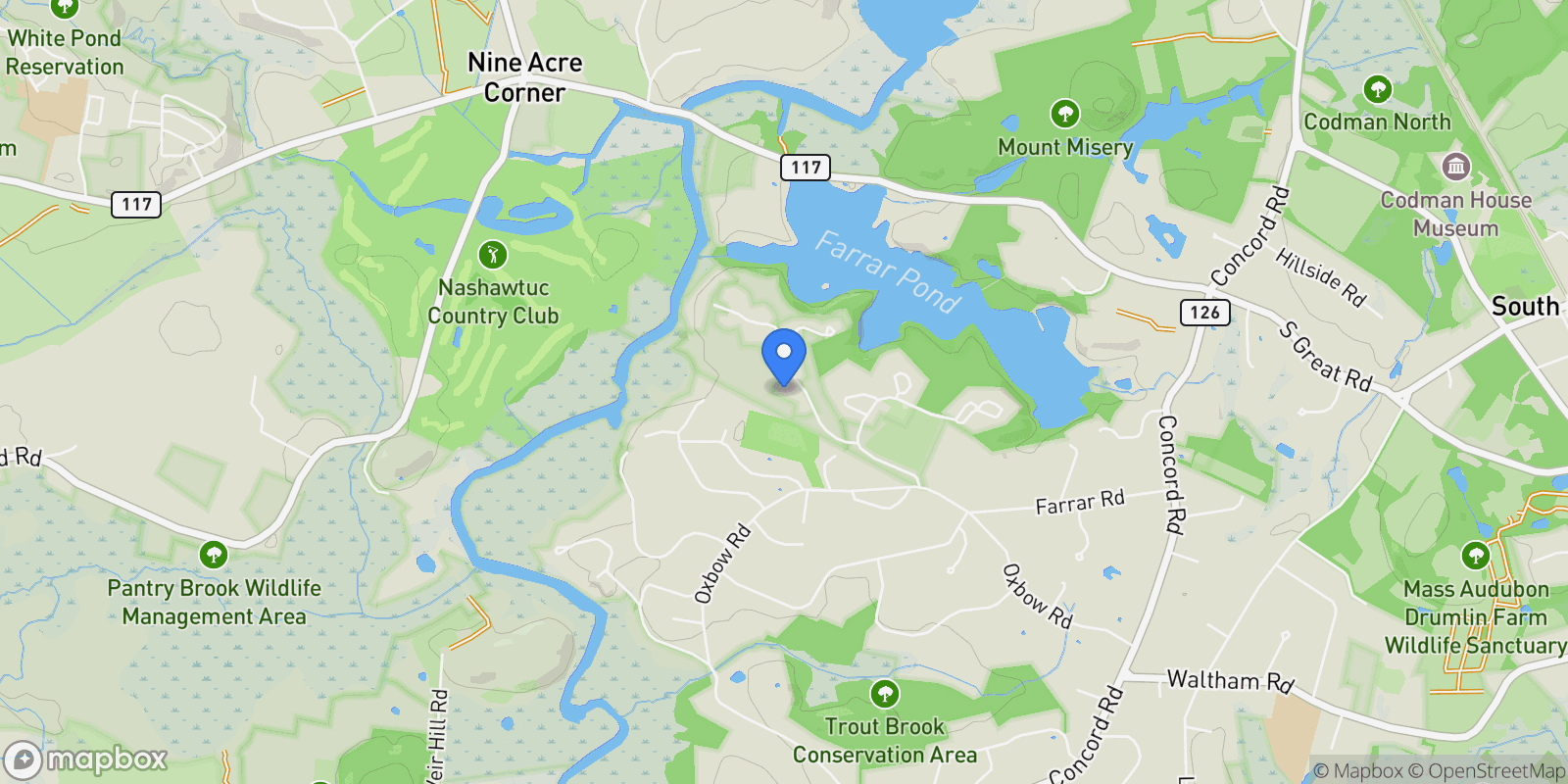 Map showing 5 Birchwood Lane , Lincoln, MA 01773, Lincoln, Massachusetts, United States.