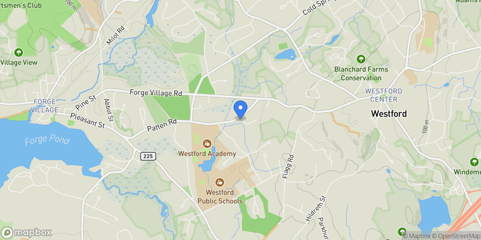 Map showing 12 Patten Rd , Westford, MA 01886, Westford, Massachusetts, United States.